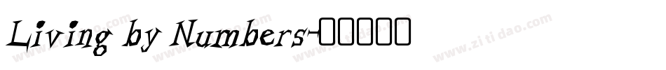 Living by Numbers字体转换